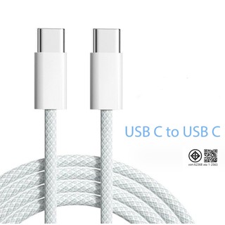 สายชาร์จ USB Type c to Type c ชาตไว สายชาร์ตสำหรับ Pad Pro, Air4 Air5 Mini6 ไอ15 15 pro 15pro max 16 Samsung