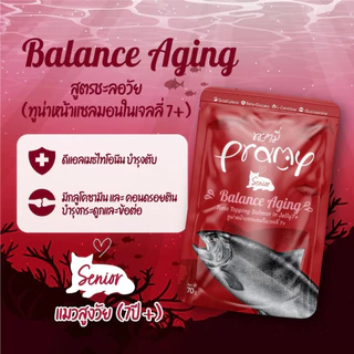 Pramy พรามี อาหารเปียกแมว สูตรลูกแมว แมวโต แมวสูงวัย ขนาด 70g.*โหล