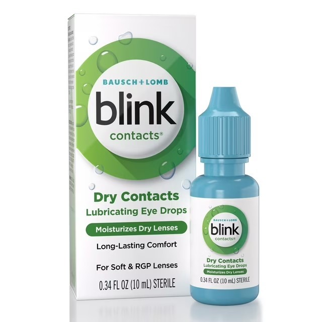 Blink Contacts Lubricating Eye Drops 🇺🇸 สำหรับคอนแทคเลนส์ Soft & RGP มันทำให้ดวงตาของคุณชุ่มชื้นด้วย
