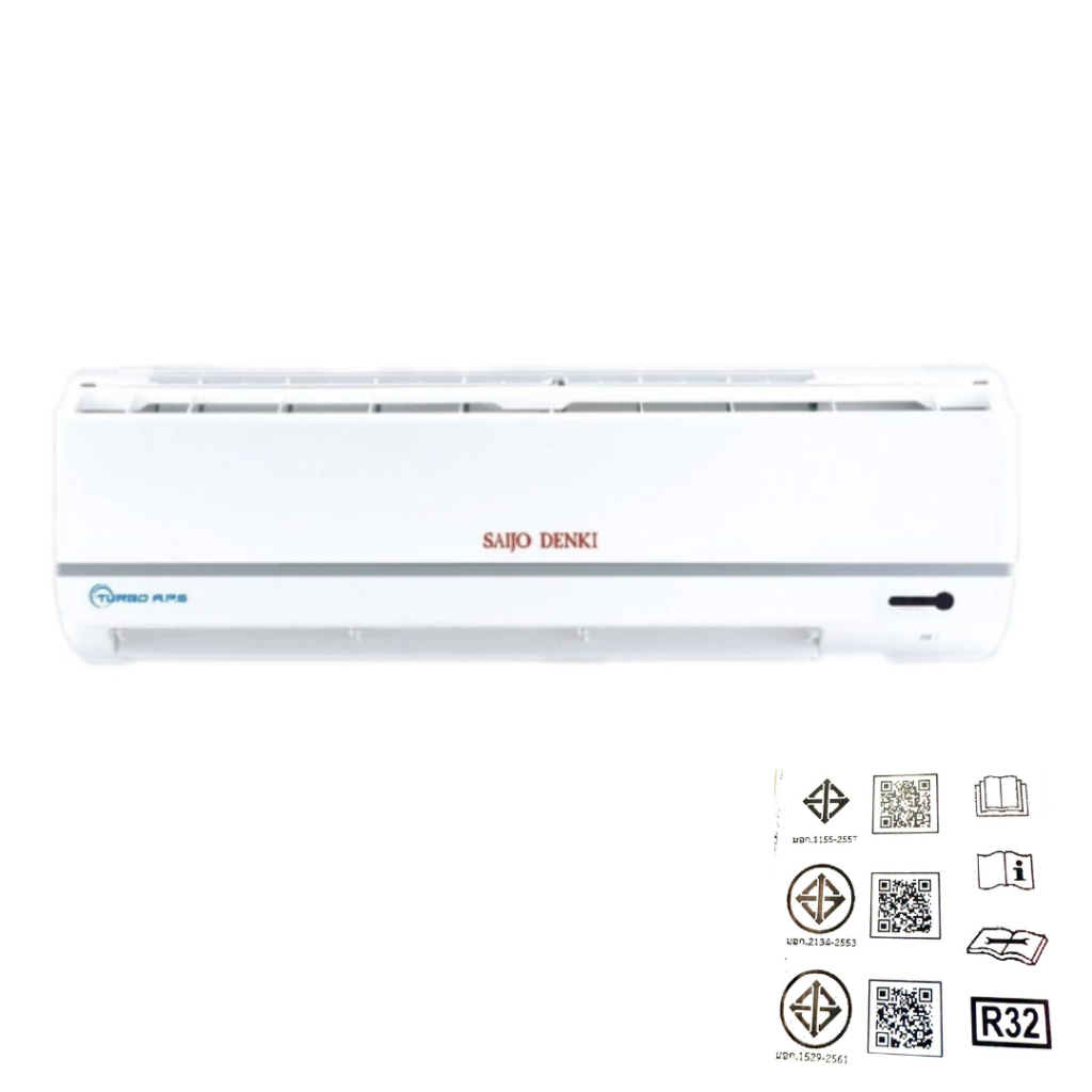 SAIJO DENKI แอร์ติดผนังรุ่น SUPER TURBO A.P.S. R32 ขนาด 30219-40450 BTU