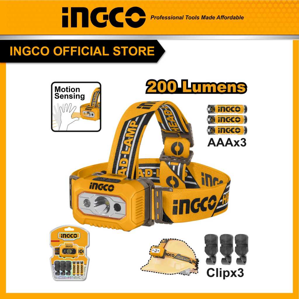 INGCO โคมไฟหน้า HHL013AAA8 INGCO