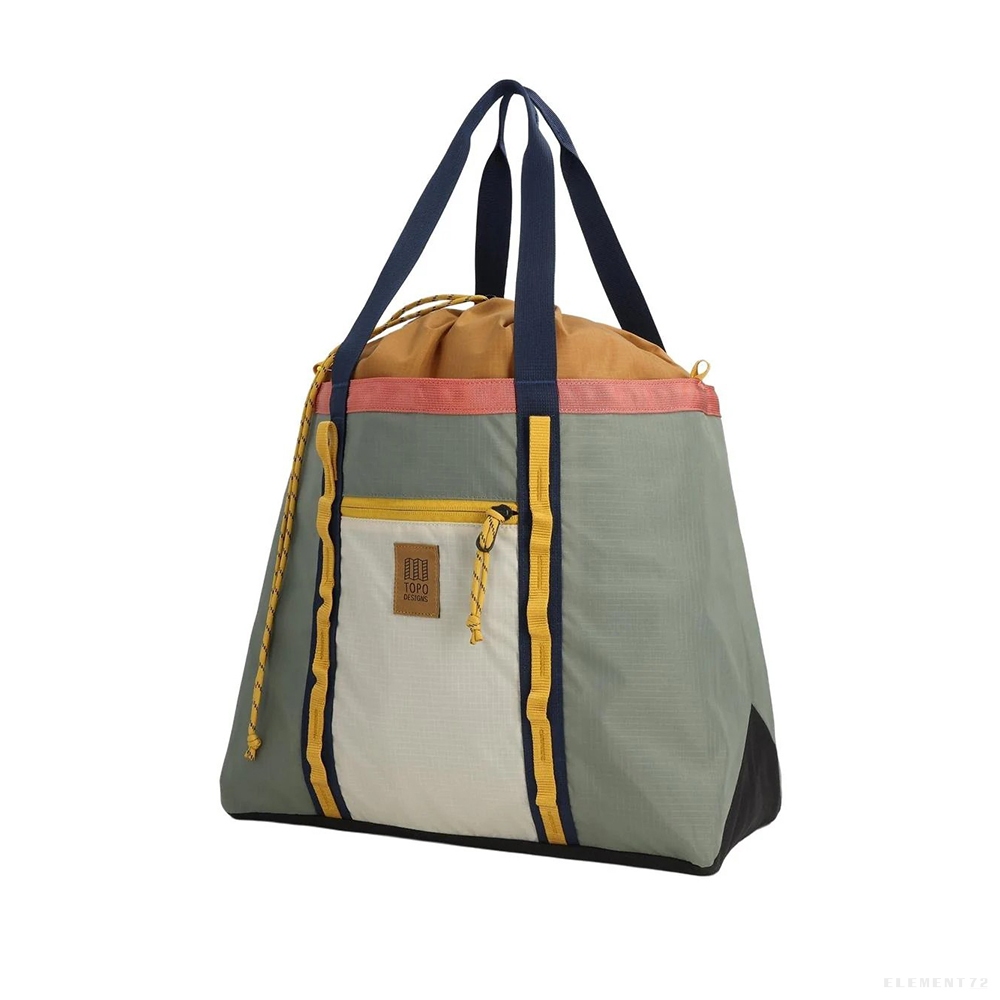 Topo Designs กระเป๋าสะพายข้าง รุ่น MOUNTAIN UTILITY TOTE BONE WHITE/BEETLE