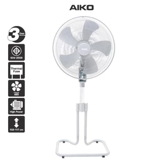 AIKO พัดลมสไลด์ 18 นิ้ว รุ่น AK-S452 สีดำ/เทา/ขาว ใบพัดพลาสติก PP พัดลมตั้งพื้น พัดลมส่าย พัดลมยึดคอ