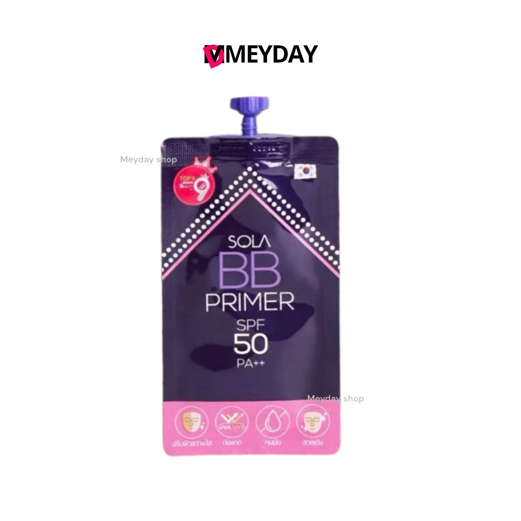 [กล่อง x6ซอง] โซลา ฟาวน์เดชั่น ไพรเมอร์ เอสพีเอฟ 50 พีเอ+++ SOLA Foundation PRIMER SPF 50 PA+++ 7 มล.