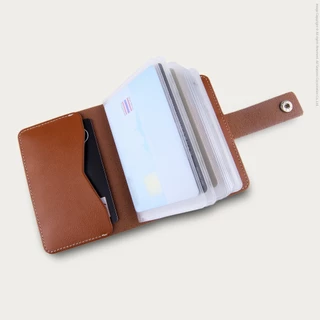 กระเป๋าใส่บัตร สลักชื่อฟรี หนังเทียม PU เก็บบัตรได้ 22 ใบ [CARD V.1.1]