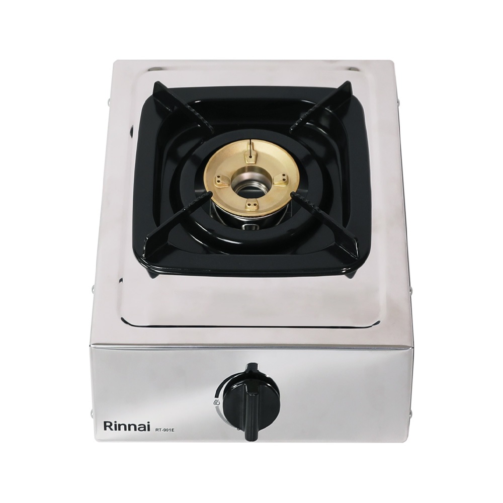 Rinnai เตาแก๊สตั้งโต๊ะ 1 หัว รุ่น RT-901E หัวเตาทองเหลือง  รับประกันวาล์วเปิด - ปิด 5 ปี (โฉมใหม่)