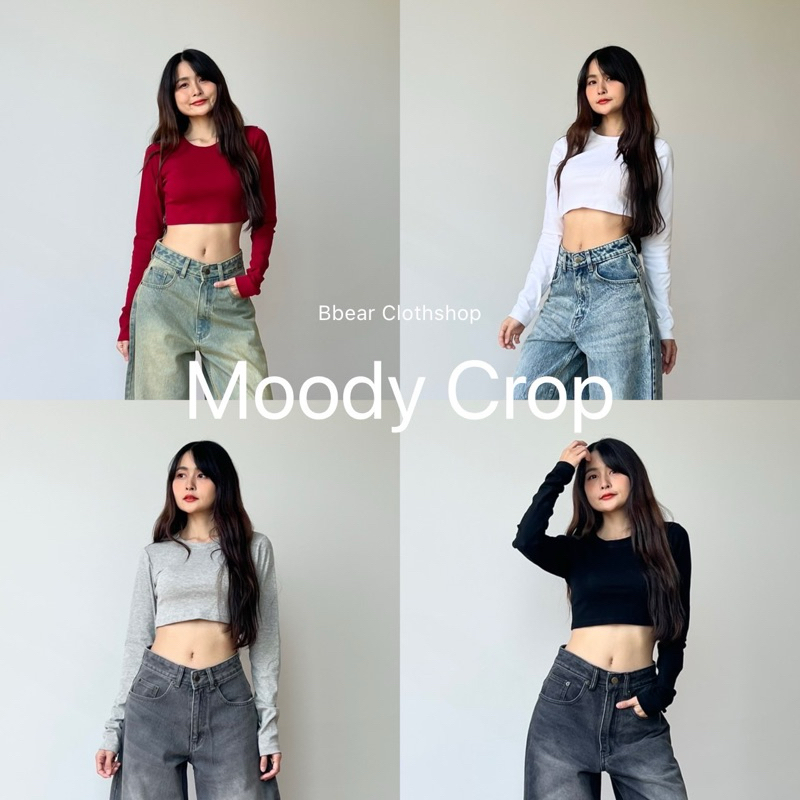 Wana.Outfits - Mood Crop  เสื้อครอปแขนยาว