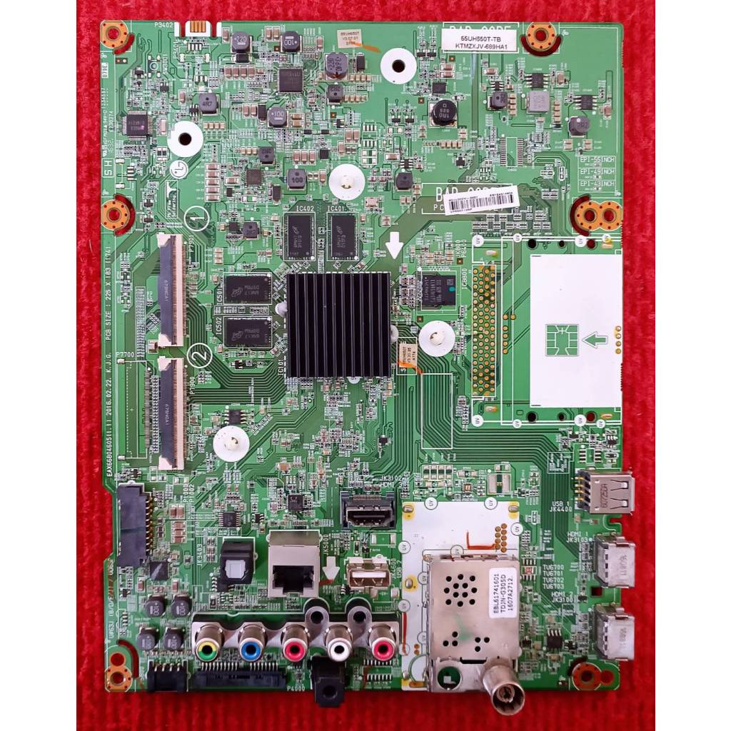 เมนบอร์ดทีวี LG รุ่น 55UH650T พาสบอร์ด EAX66804605