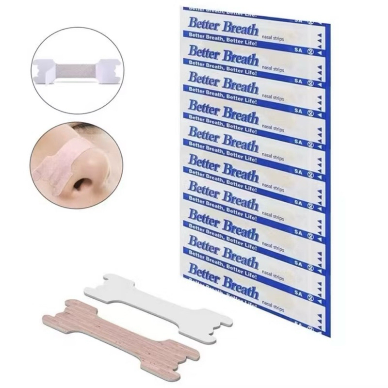 (ไม่มีกล่อง)แผ่นแปะจมูก ของแท้BetterBreath 10ชิ้น นอนกรน คัดจมูก แผ่นแปะคัดจมูก ที่แปะคัดจมูก แก้ปัญหานอนกรน ลดกรนนอนกรน