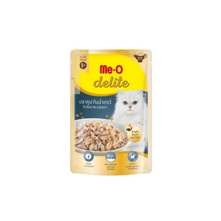 Me-O delite cat pouch อาหารแมว อาหารเปียกแมว อาหารสำหรับแมว ขนาด 70 กรัม ยกลัง บรรจุ 48 ซอง
