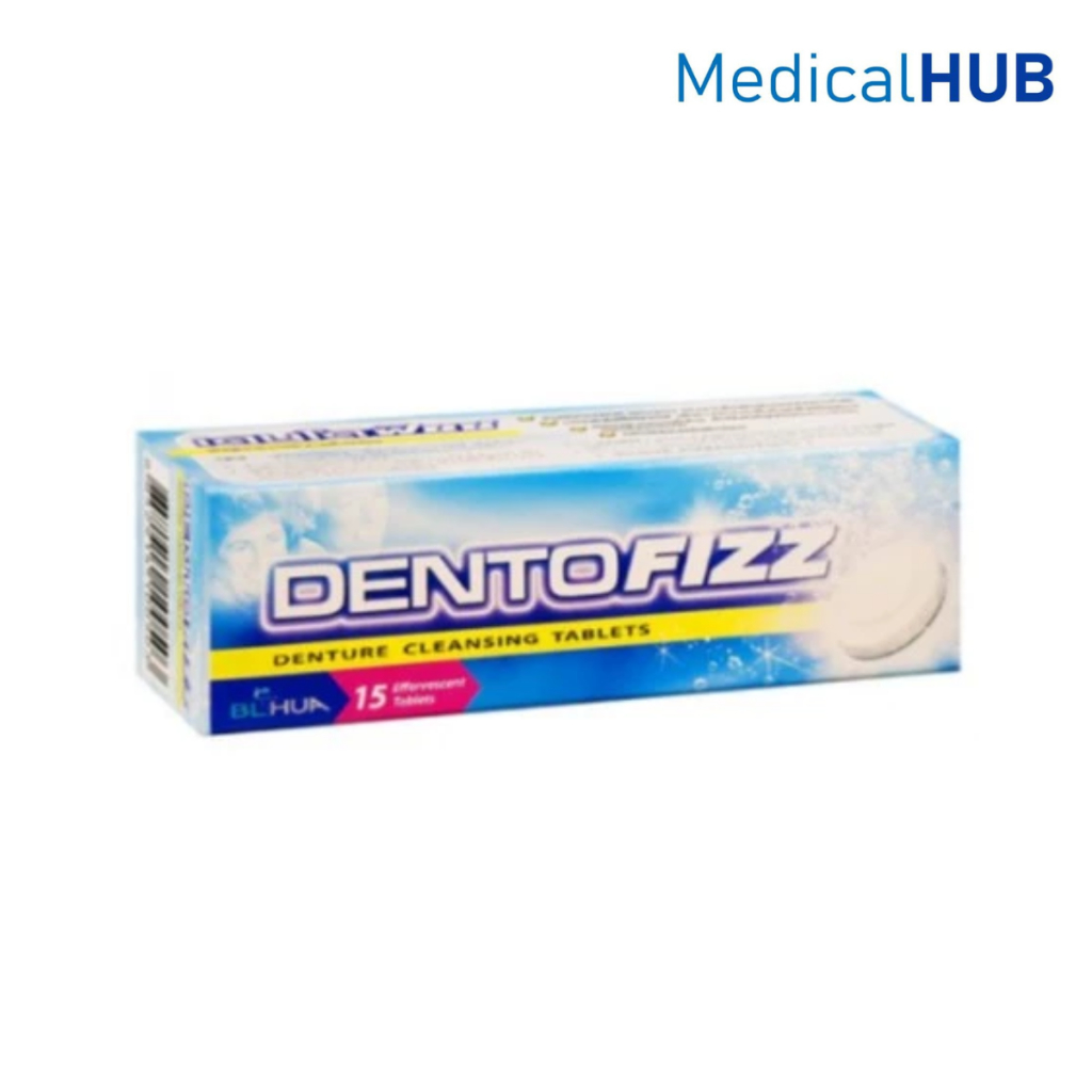 Dentofizz เม็ดฟู่ ทำความสะอาด ฟันปลอม รีเทนเนอร์ กลิ่นสเปียร์มินต์ 15 เม็ด 03568