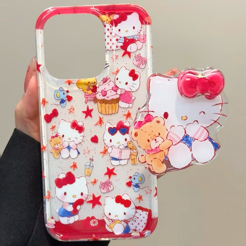 ( 13-16PM ) เคส+Griptok KT โบว์แดงครีม