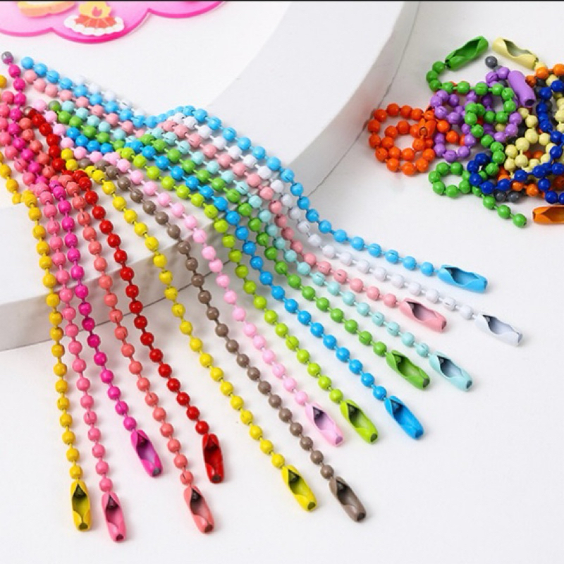 พวงกุญแจไข่ปลา 20เส้น🎀ขนาด2.4mmโซ่ไข่ปลา ใช้ทำของที่ระลึก งานdiy ของขวัญ - รูปที่ 6