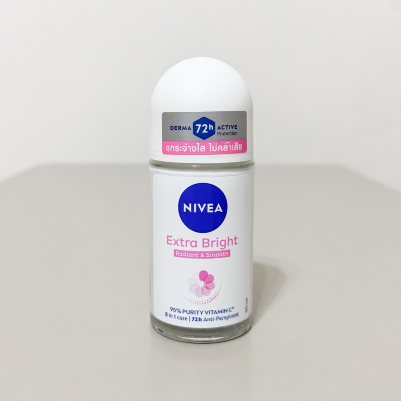 Nivea Extra Bright Bright Radiant & Smooth Roll On 50 ml นีเวีย เอ็กซ์ตร้าไบรท์ เรเดียนท์ แอนด์ สมูท