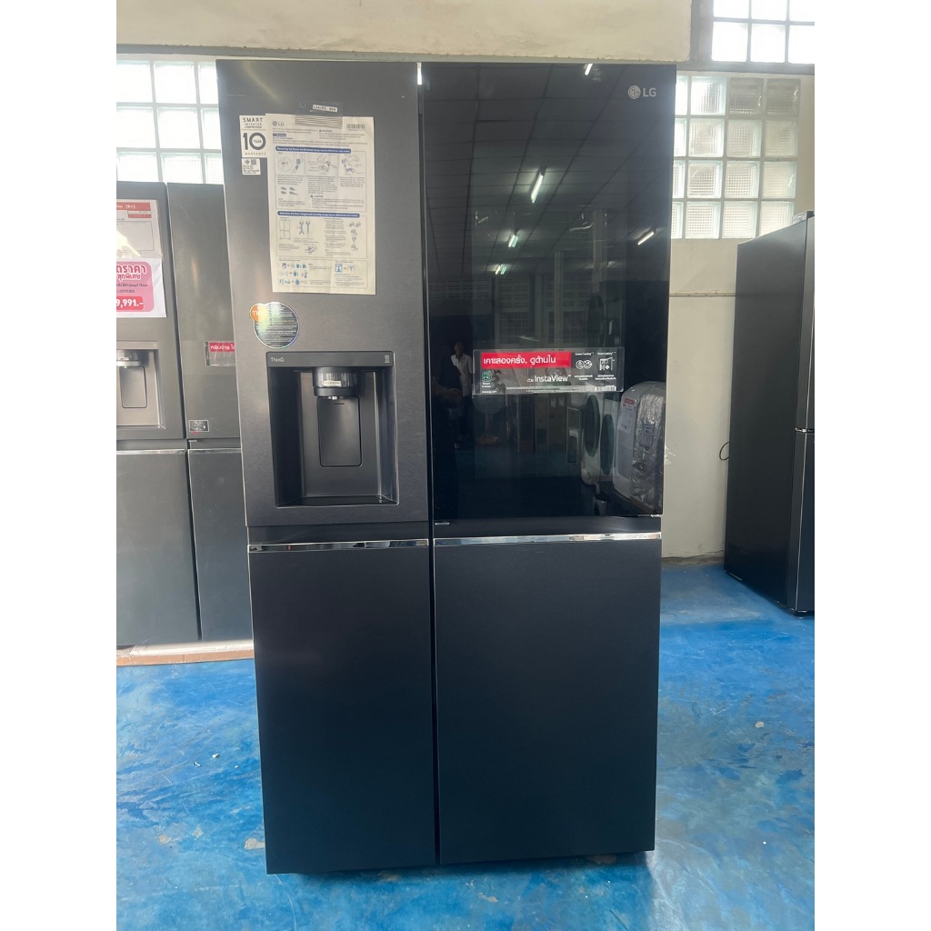[ผ่อน0%10ด] LG ตู้เย็น Instaview 22.4Q พร้อมกดน้ำและน้ำแข็ง GC-X257SQZW สีดำ (ชลบุรี ส่งฟรี)