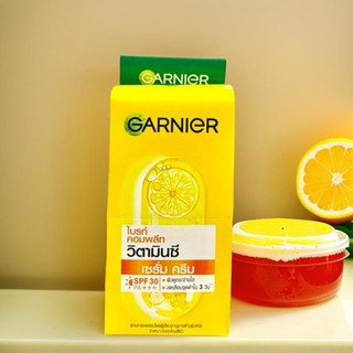 (6ซอง )  ซองฉีก Garnier bright Complete White Speed Serum Cream 7ml ไบร์ท คอมพลีท เซรั่ม ครีม