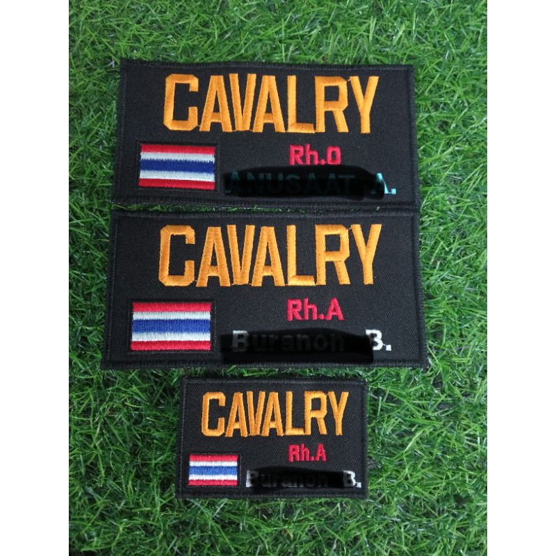 อาร์มป้าย ปักCAVALRY ธงชาติ แจ้งชื่อ นามสกุล ย่อ กรุ๊ปเลือด ทักแชทแจ้งรายละเอียดได้เลยนะค่ะ