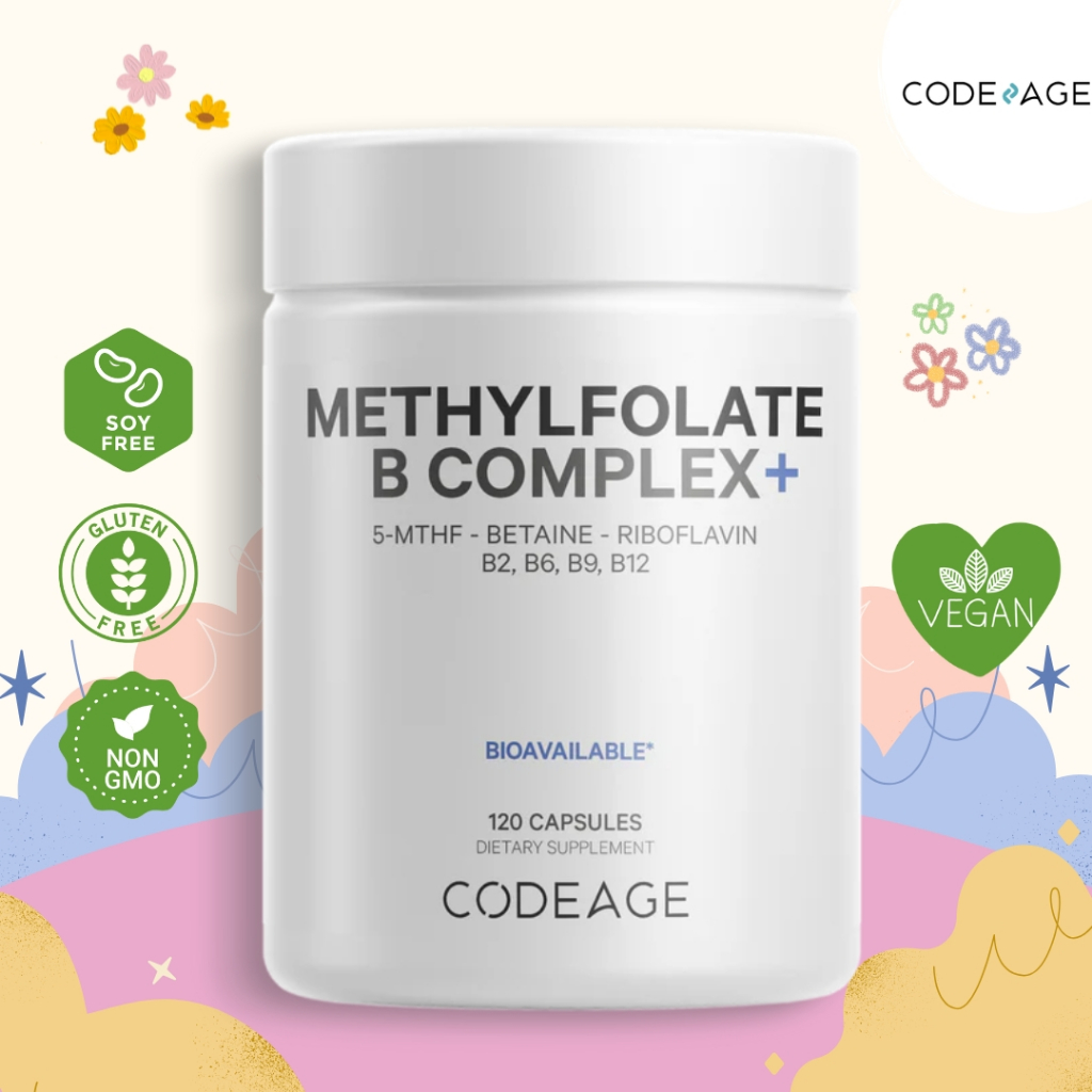 CODEAGE Methylated B Complex + 💕 5-MTHF - Betaine - Riboflavin - B2, B6, B9, B12 💕