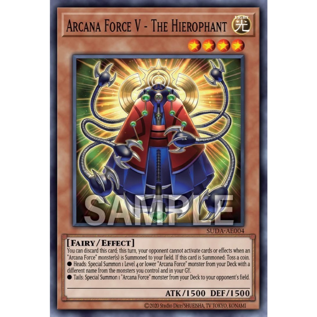 Yugioh Asia-Eng [SUDA-AE004] Arcana Force V - The Hierophant (Common) การ์ดยูกิแท้ถูกลิขสิทธิ์ ราคาถูก Shopee Lazada