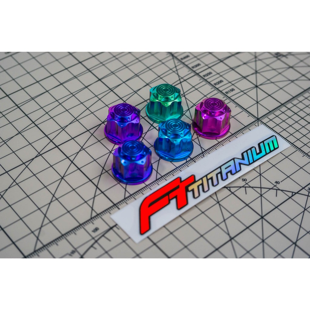 น็อตไทเทเเนียมแท้ ปิดแกนล้อ Forza , Xmax , Giorno ,Pcx160  1ชุด=2ตัว