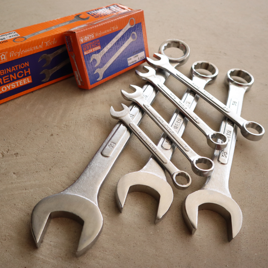 ประแจแหวนข้างปากตาย META  (เบอร์ 31 - 40 mm. ราคาต่อ 1 ชิ้น) ใช้ ขัน คลายน็อต สกรู ลูกบล็อค ประแจปากตาย