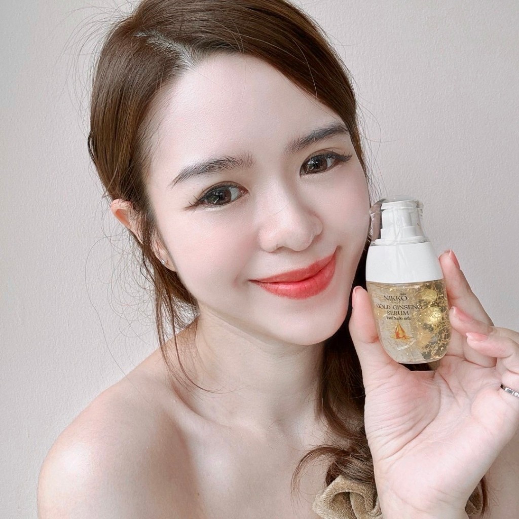 <เซรั่มทาหน้>นิกโกะ โกลด์จินเส็งเซรั่ม // 30ml  // เซรั่มทองคำ สูตรสารสกัดโสมเข้มข้น ลดฝ้ากระจุดด่างดำ ลดเลือนริ้วรอย ราคา ถูกที่สุด ดีลบีเคเค แกลเลอรีภาพที่ 8