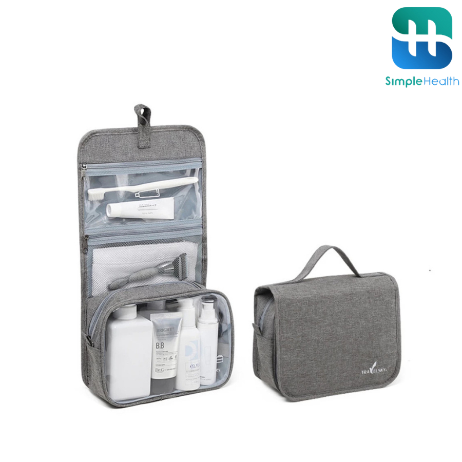 Simple healthCare  กระเป๋าใส่อุปกรณ์อาบน้ำ กระเป๋าใส่เครื่องสำอางแขวนได้  shower bag สำหรับพกพา กันน้ำ จัดระเบียบเดินทาง