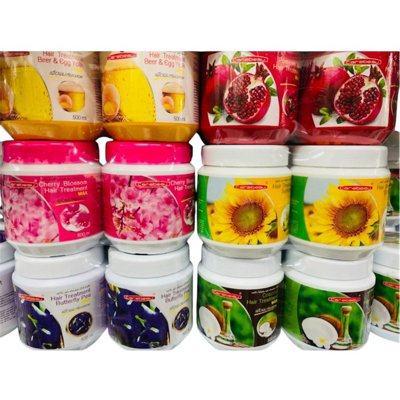Carebeau  แคร์บิว แฮร์ ทรีทเม้นท์ แว๊กซ์ (ยกลัง มี 12 คู่ (24 กป.)) ปริมาณสุทธิคู่ละ 1000 กรัม