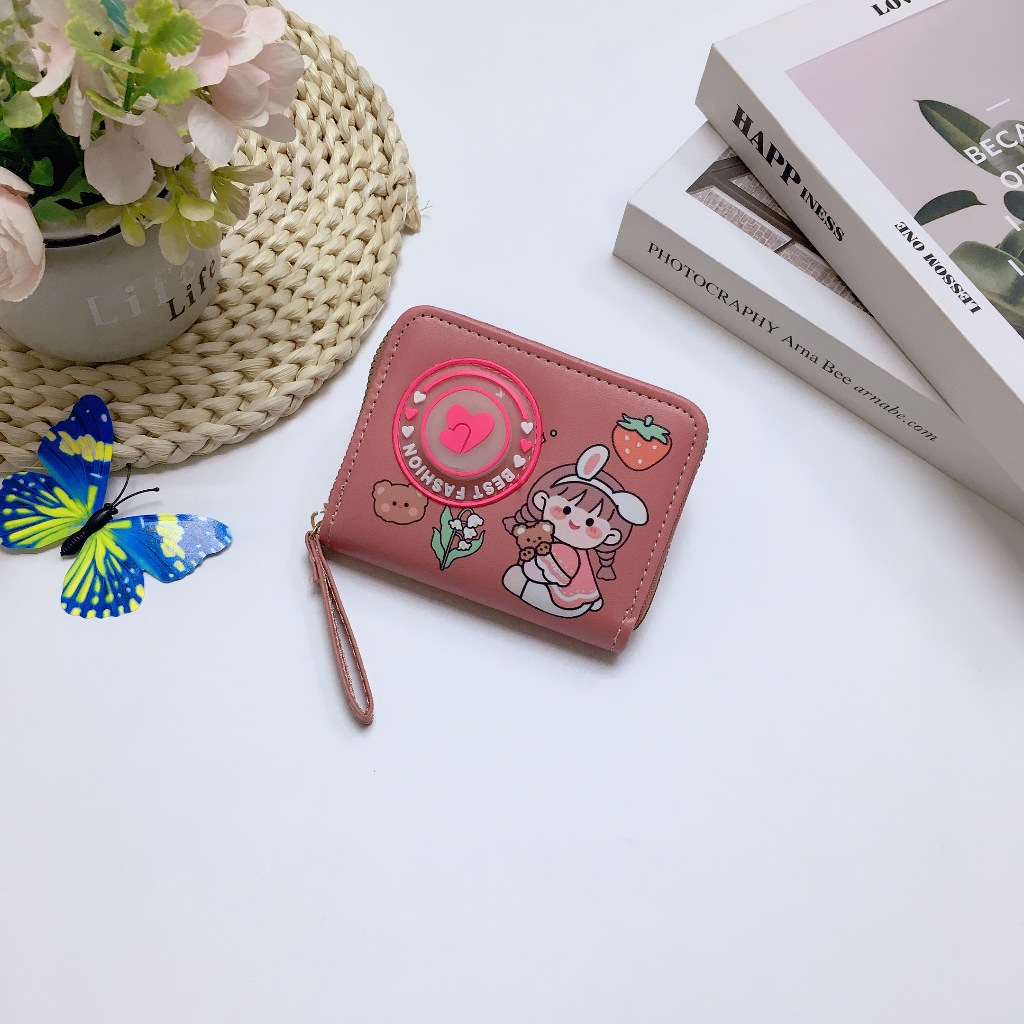 DN006#(แบบมีไฟกะพิบ)กระเป๋าสตางค์ใบสั้น 📌มีซิปใบสำหรับใส่เหรียญ 📌มีช่วงใส่บัตรงทั้งหมด4ช่อง 📌วัดสุด:หนังPU รุ่นใหม่！