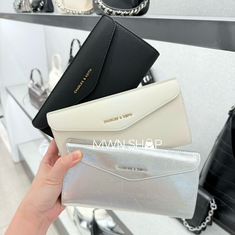Charles&keith มีโค้ดลด30% Envelope Long Wallet กระเป๋าสตางค์ใบยาว ของแท้จากชอป