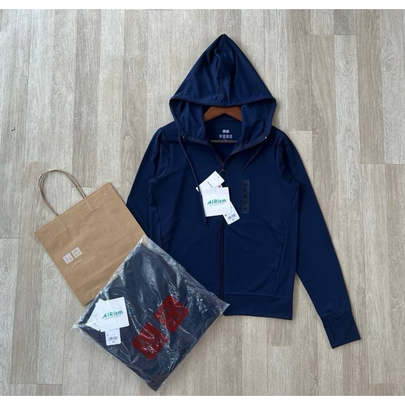 AIRism UV Protection เสื้อแขนยาวกันยูวี สีกรม