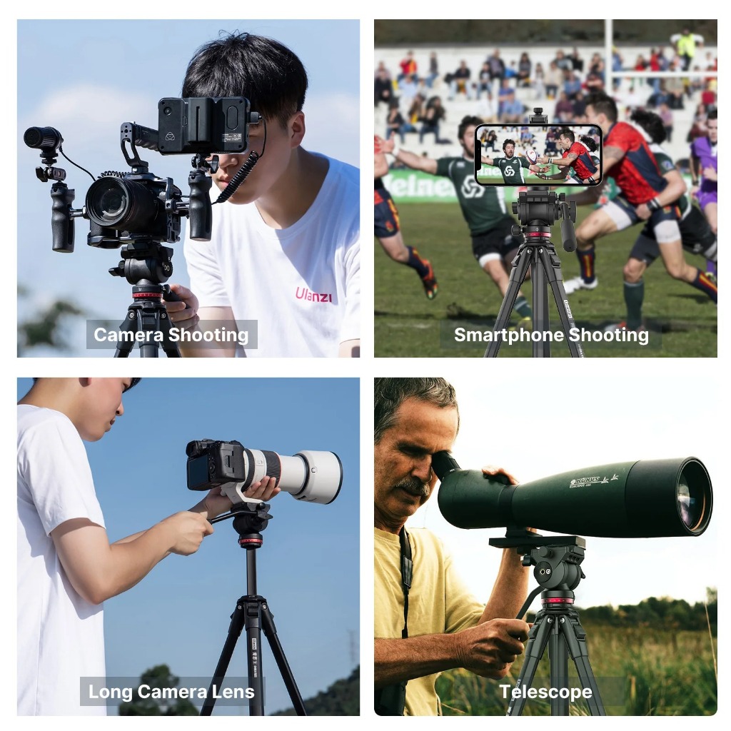 Ulanzi Ombra Travel Tripod ขาตั้งกล้อง DSLR ระบบปลดเร็ว Arca Swiss พร้อมหัวจับมือถือ ถ่ายภาพ วิดีโอ