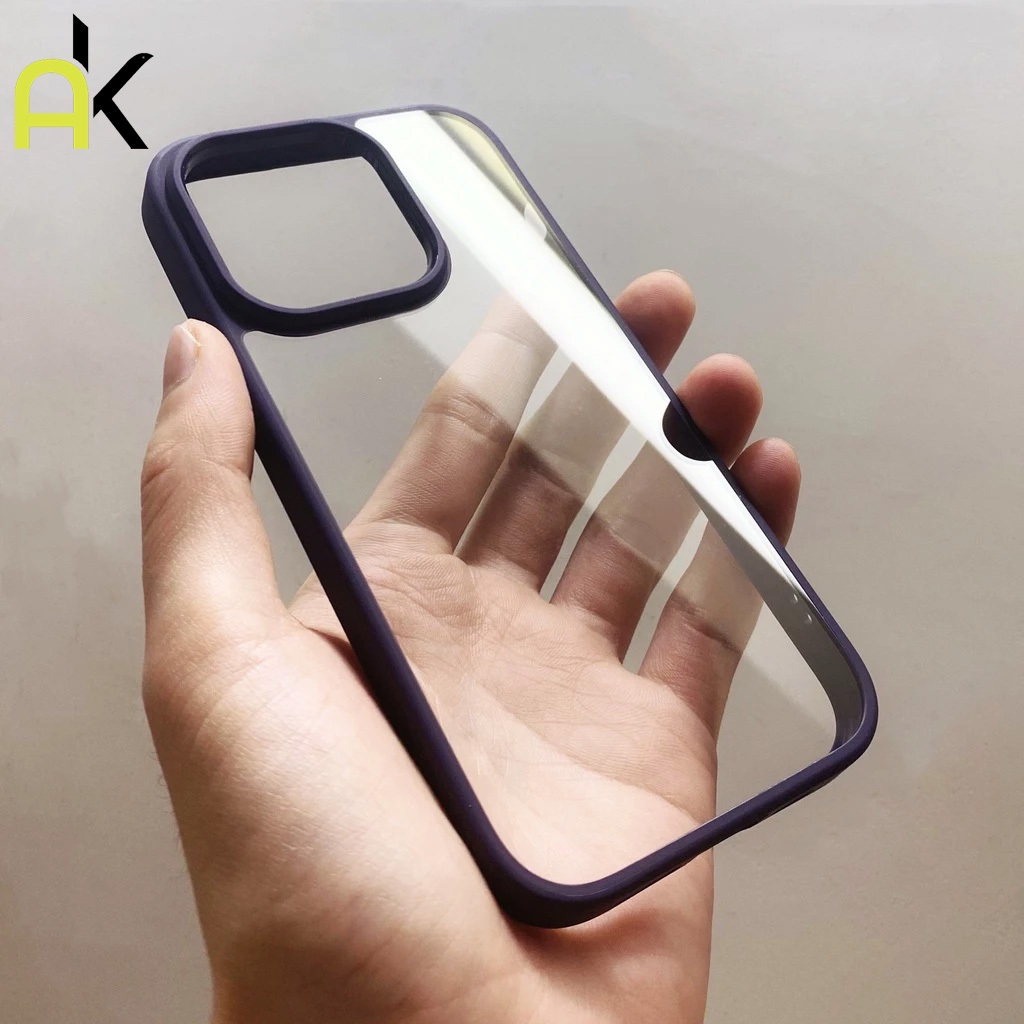 AK เคสไอโฟน 16 15 14 13 เคสไอโฟนคริลิคพีซีแข็ง+ซิลิคอน กันกระแทก Case for IPhone 11 Xr 12pro 6 7 8 Plus 14 X&XS 15PROMA