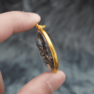 จี้หลวงปู่ทวด เลี่ยมผ่าหวาย เนื้อตะกั่ว ขนาด 2.5*3.5 cm จี้หลวงปู่ทวด หลวงพ่อทวด