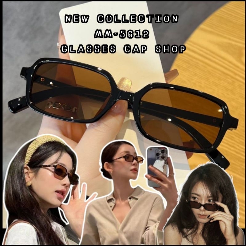 แว่นตาแฟชั่น MM-5612  แว่นตาวินเทจเลนส์สี ทรงเหลี่ยม [[ร้านไทย สินค้าพร้อมส่ง]]