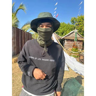หมวกปีกกันแดด ผ้าคลุมหน้ากันแดด สำหรับทำกิจกรรมกลางแจ้งหมวกสำหรับเดินป่า หมวกทำเกษตร ปีนเขา