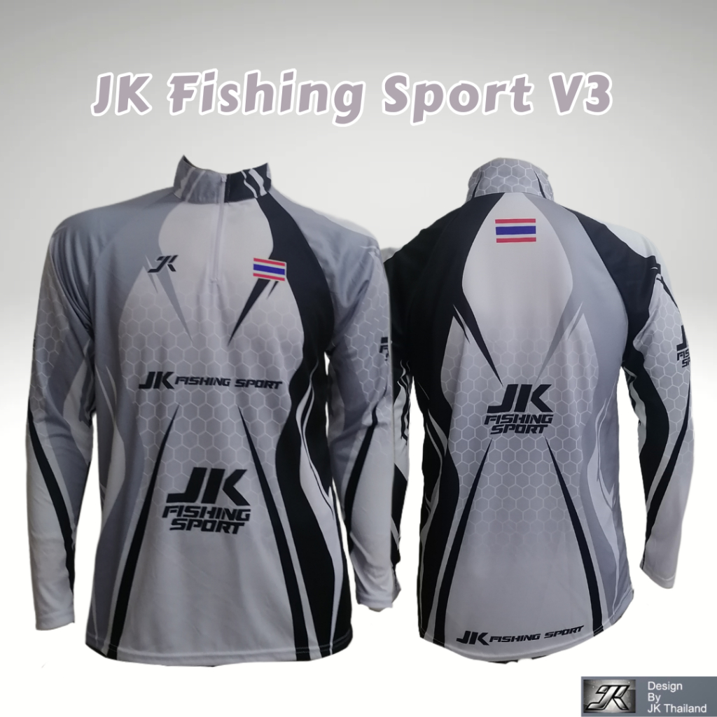 ๋JK FISHING SPORT V3 เสื้อตกปลาแขนยาว JK Thailand กันยูวีป้องกันรังสี UV 80%