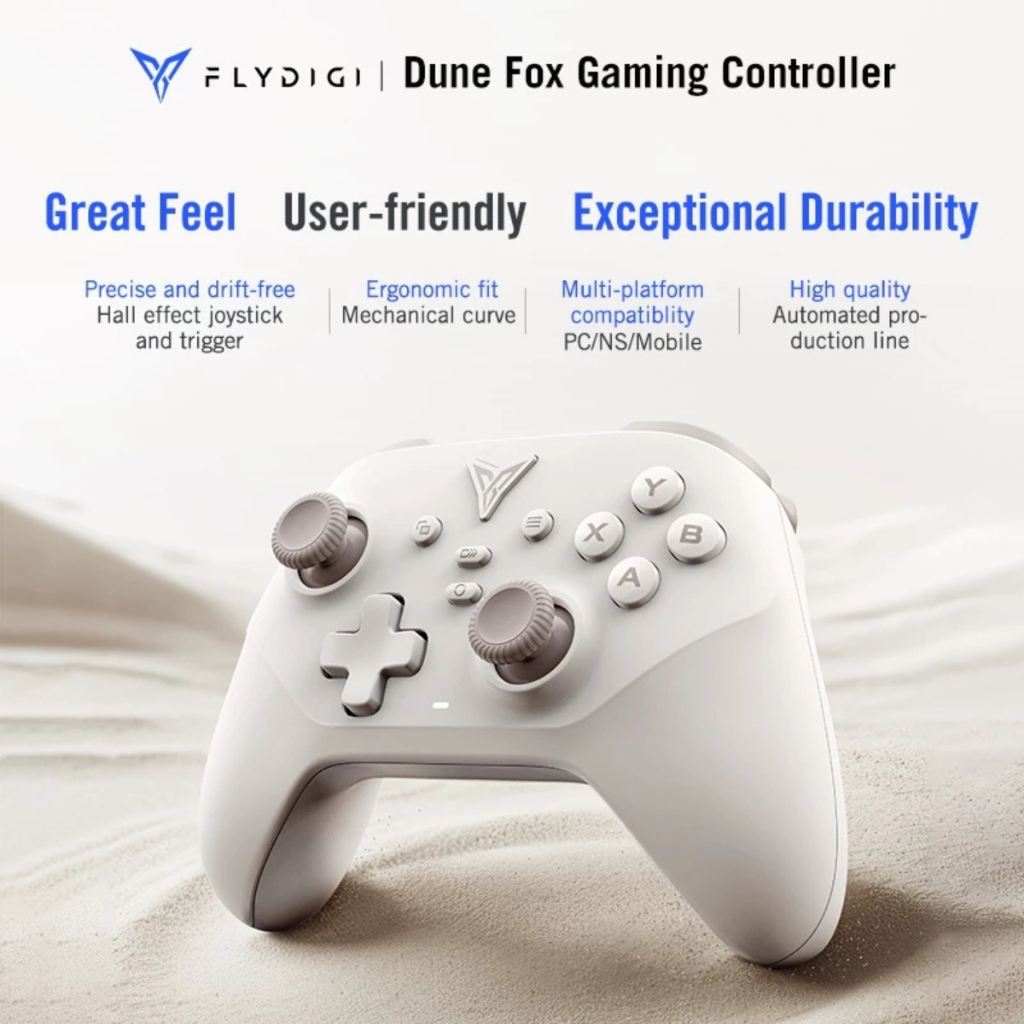 🇹🇭ประกันศูนย์ไทย จอยเกม Flydigi Dune Fox มีปุ่ม Turbo ในตัว จอยเกมส์ Multi-Platform Controller รองรับ Android, PC, Steam