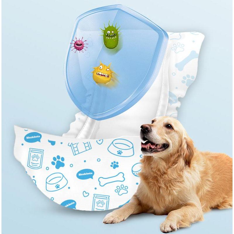 สุนัขเพศผู้ สุนัขเพศเมีย XXS-XL ผ้าอ้อมน้องหมา (12ชิ้น) มีหลายขนาดให้เลือก ผ้าอ้อมสุนัข เพศเมีย ผ้าอ้อมสัตว์เลี้ยง - รูปที่ 5