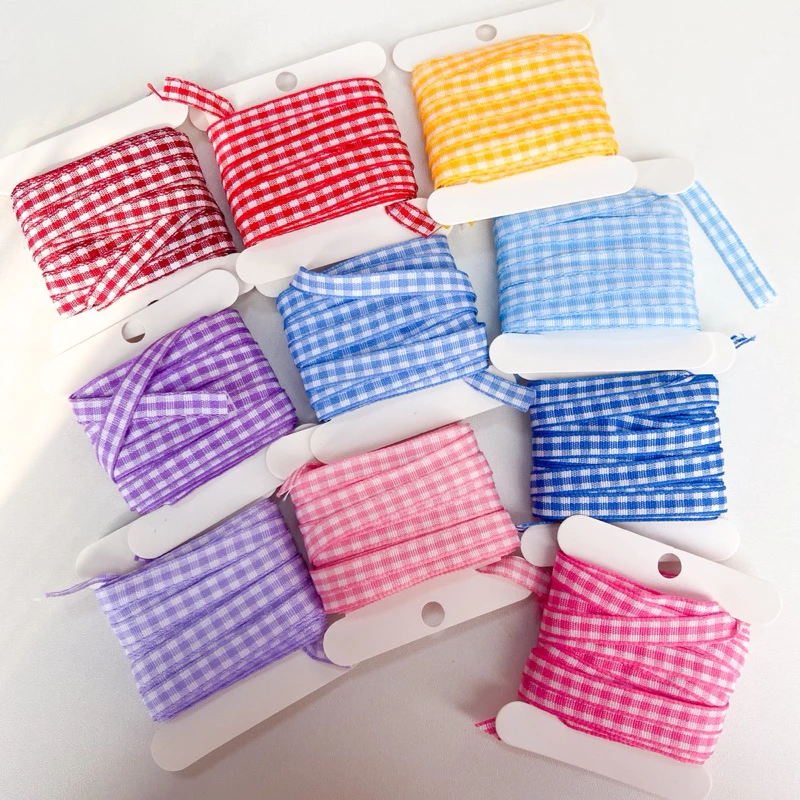 ♡ พร้อมส่ง | (5 หลา) Scott Ribbon โบว์ ริบบิ้น ลายสก็อต ขนาด 6 mm / 0.6 cm