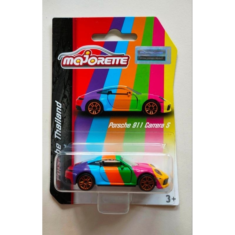 โมเดลรถ Porche 911 Carrera S 7 สี รุ่นครบรอบ 30 ปี ประเทศไทย ของ Majorette แพ็คเดิม