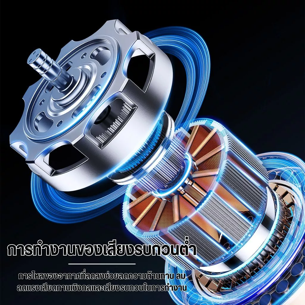 พัดลมมือถือ Turbo Fan ไร้ใบมีด จอ LED ปรับความเร็วได้ thumbnail 8
