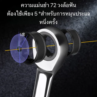 ประแจแหวนข้าง ปากตาย ฟรี แหวนก๊อกแก๊ก คอตรง/พับไม่ได้ เบอร์ 8-24 mm CR-V