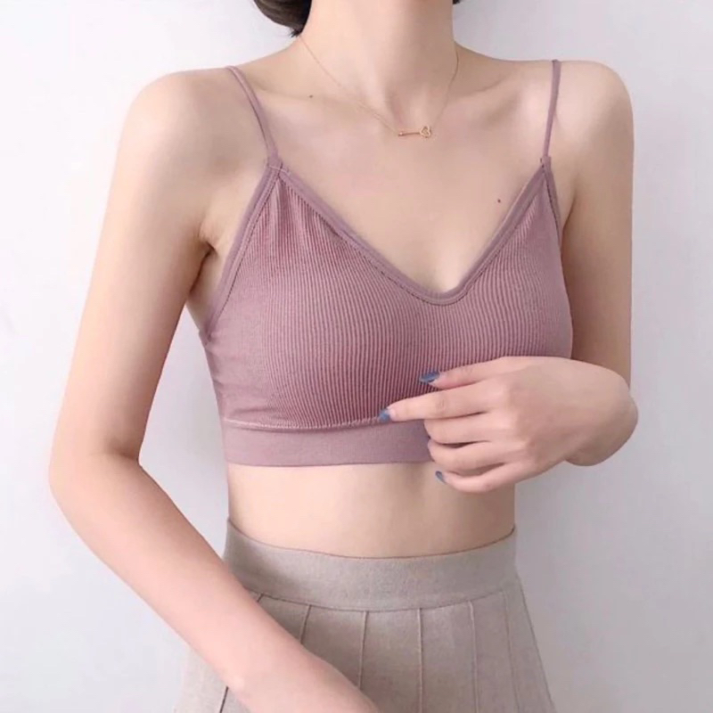 (พร้อมส่ง) ลดล้างสต็อค Sport Bra บราไร้โครง ชุดชั้นใน เสื้อชั้นใน สปอร์ตบรา มีฟองน้ำ ใส่สบาย - รูปที่ 5