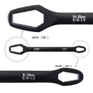 ประแจอเนกประสงค์ 8-22mm. บล็อคขันน๊อต 15in1 ปากตาย ครอบจักรวาล ประแจขันน๊อต หกเหลี่ยม ประแจข้าง ขันใต้อ่าง ด้ามขัน 2ข้าง