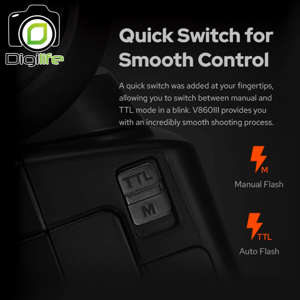 Godox Flash V860III TTL HSS 3000mAh - รับประกันศูนย์ Godox Thailand 3ปี / Digilife Thailand