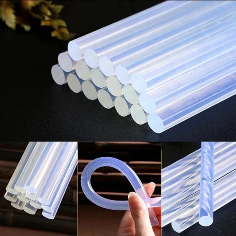 Mitsushi กาวแท่ง 7mm กาวร้อน 10/20/15/30/50pcs แท่งกาวร้อน กาวแท่งใส ใช้กับปืนแท่งปืนกาว 40W - 4