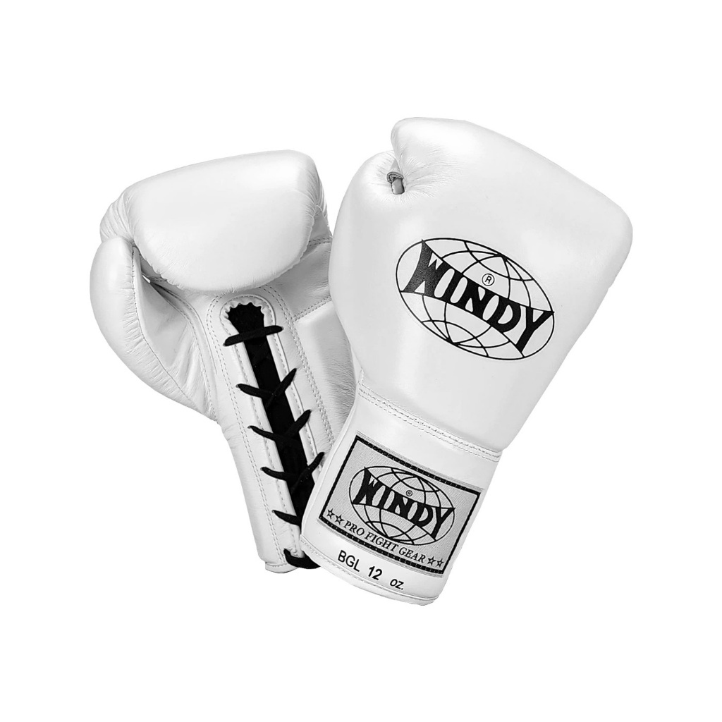 Windy Boxing Store 🥊 Windy Pro Boxing Gloves นวมชกมวย หนังวัว รุ่น BGL-WH