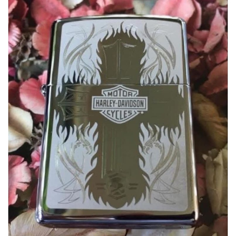ZIPPO ไม้กางเขน Harley Davidson แท้ 100% USA