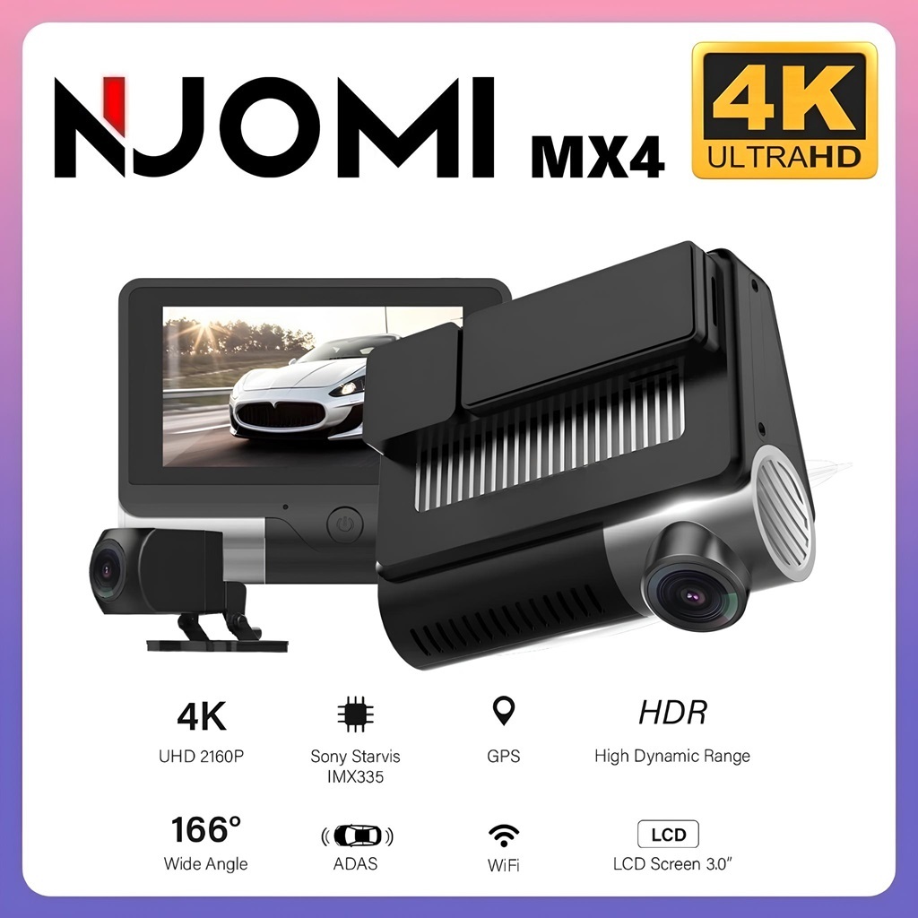 กล้องติดรถยนต์คมชัด 4K กลางวันกลางคืน